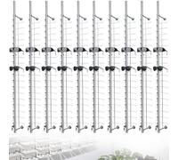 10 Pack Silver Aluminium Alloy Eyeglass Rods, Secure Lock Lunettes de soleil Support Organisateur rack pour magasin optique, décoration d'intérieur et rangement de cadre, support mural d'économie d'es