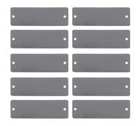 10 Pack Stainless Steel Rectangular Engraved Metal Tags, 7x2.5cm Blank Identification Plates with Hole, Corrosion Resistant Engraving Blanks for Machinery, ID Tags and DIY Custom Projects