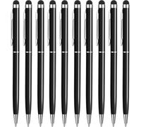 10 Pack Stylus Pen For Touch Tablet And Ballpoint Pen Black Ink 2 In 1 For All Cell Phones, Tablets, Iphone I-Pad Pro Air Mini, Smartwatch, Samsung Galaxy, Microsoft,