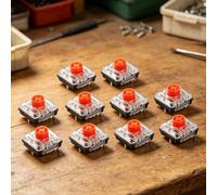 10 Pack Thin Switches 1353 Linear Tactile for Mechanical Keyboards(Red) | pour slim 5.3mm height, smooth linear feel, silent operation, pour ideal for low profile keyboards, 10-pack value