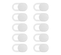10 Pack Webcam Cover Slide - Ultra Thin Privacy Shield for Laptops | 0.73" x 0.35" (1.85x0.9cm), 200g Pack Weight, ABS , Ultra-Thin Sliding Design, Available in Black & White