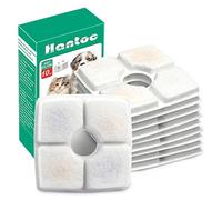 10 Packs Fontaine à Fleur Filtres pour Chat, Hantoc Filtres de Rechange pour Chat Chien pour 2,5L Fontaine Filtre de Fontaine d'animal Familier Avec la résine et Charbon Actif Carré