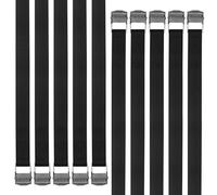 10 Packs Sangle d'Arrimage,25mm x 50cm Sangle de Serrage,Sangle Porte Velo avec Boucle de Fermeture,Selon DIN en 12195-2,pour Moto, Porte Vélo, Charge Maximale 250 kg(Noir)