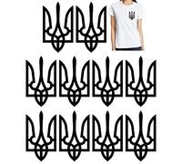 10 Packs Ukraine Emblem Iron-on Patches, National Trident Appliques pour Les Vêtements Et Accessoires