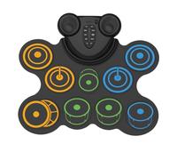 10 pads de batterie électronique pliable avec sortie sonore intégrée et connexion casque, parfait pour une utilisation en intérieur et en extérieur, cadeau musical pour enfants