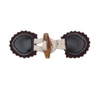 10 Pair Horn Buckle Leather Patch Buttons For Overcoat Decoration Sewing Accessories DIY Apparel Craft Needlework Material(Color 6)