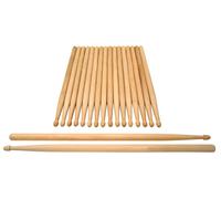 10 Paires 5A Baguettes de Bois Érable Pointe Bois pour Batterie Tambour Battes