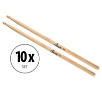 10 Paires 5A Baguettes de Bois Érable Pointe Bois pour Batterie Tambour Battes