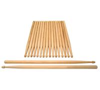 10 Paires 5B Baguettes de Bois Érable Pointe Bois pour Batterie Tambour Battes