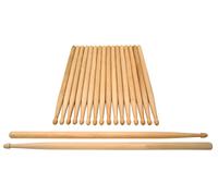 10 Paires 5B Baguettes de Bois Érable Pointe Bois pour Batterie Tambour Battes