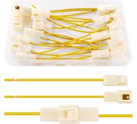 10 Paires 6.3mm 1 Broches Automobile Connecteur,Connecteur de Électrique Mâle et Femelle avec Câble 100 mm 18 AWG,pour Moto,Vélo,Voiture,Bateau