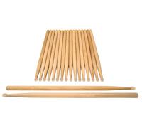 10 Paires 7A Baguettes Battes Batterie de Bois Érable Pointe Nylon pour Tambour