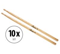 10 Paires 8D Baguettes de Bois Hickory Pointe Bois pour Batterie Tambour Battes