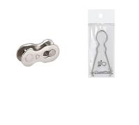 10 Paires Attaches Rapides Vélo, Connecteur de Chaîne Universel pour VTT et Vélo de Route, Maillon Rapide avec 1 Outil de Montage(Silver 678speed)