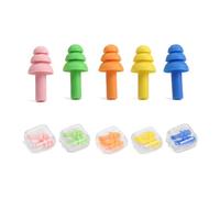 10 Paires Boules Quies Bouchon d'Oreille pour Dormir Piscine Anti Bruit | réutilisables，100% étanches，multi-usages confort，maximum，10 paires.