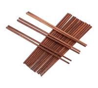 10 Paires Chopsticks en Bois Réutilisables, , Résistants Chaleur | Baguettes Chinoises Naturelles, Lavables au Lave-vaisselle, Style Traditionnel, Marron, pour Nouilles et Hot Pot