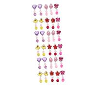 10 paires clip de paires en tout-petit déguisent les pendentifs de l'oreille bijoux de petites filles pour jouer des boucles d'oreilles filles en résine pour enfants