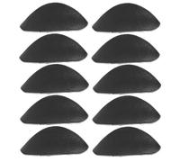 10 Paires Coussinets Nasaux en Silicone Noir Antidérapants pour Lunettes | Dix Paires Remplaçables, Forme Demi-lune Souple, Réduisent les Marques Nasales, Adaptés aux Montures Plastiques et Solaires