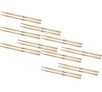 10 Paires 5B Baguettes de Bois Érable Pointe Bois pour Batterie Tambour Battes