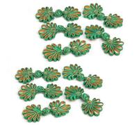 10 Paires De Boutons De Fermeture De Grenouille Chinoise, Noeud De Fleur, Couture Artisanale Faite À La Main