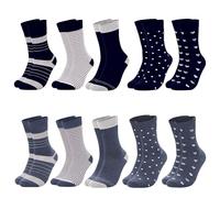 10 Paires de Chaussettes en Coton pour Femmes - Motifs Rayures, Pois, Amour, Fleurs et Plus - Multicolores - Parfaites pour Fitness et Marche - Idéales comme Cadeaux - Taille Unique(Couleur mixte 3)