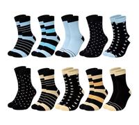 10 Paires de Chaussettes en Coton pour Femmes - Motifs Rayures, Pois, Amour, Fleurs et Plus - Multicolores - Parfaites pour Fitness et Marche - Idéales comme Cadeaux - Taille Unique(Couleur mixte 2)