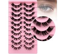 10 Paires De Cils Russes Segmentés (7-18 Mm) - Le Bas Est étroitement Lié Et Pas Facile à Desserrer, Cils Russes Segmentés D Curl 3D,F