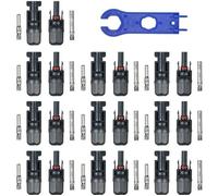10 paires de connecteurs de câble de panneau solaire masculin / féminin de MC4 avec l'outil d'ensemb ACCESSOIRE RACCORDEMENT POUR T