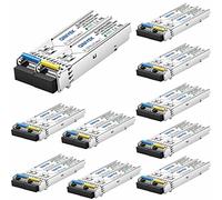 10 Paires de Module SFP BIDI 1,25 G,émetteur-récepteur WDM 1000Base-BIDI,Tx1310/Rx1550nm pour Cisco GLC-BX-40U,Cisco GLC-BX-40D,Ubiquiti,Mikrotik,D-Link,Supermicro,Netgear (SMF,40 km,DDM)