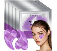 10 Paires de Patchs Yeux Hydrogel Violets Anti-Cernes et Anti-Poches, Masque Yeux Hydratant et Réparateur au Collagène, Soin Contour des Yeux Anti-Âge pour Homme et Femme