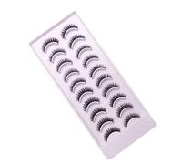 10 Paires Faux Cils 3d Multicouches Denses, Lot de Dix Noir