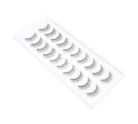 10 Paires Faux Cils 3d Naturels, Dix Paires, Fibre Chimique Noire | Application Facile, Coupe Possible, Confort Discret, Retrait Simple, pour Club et Rendez
