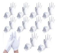 10 Paires Gant Coton Blanc Hydratants Eczema, Gants de Travail Minces Contre Névrodermite, Gants Protection l'eczéma pour Peau Sèche et Sensible-18,5cm