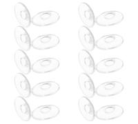 10 Paires Plaquettes Nasales de Lunettes, Clips Ovales | Surface Mate, Pose à Clip, Coussin Doux, pour Voyages et Bureau, Lot de Dix Paires