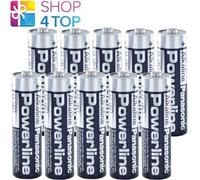 10 PANASONIC Powerline Industriel Aa R6 batteries Alcaline MN1500 AM3 E91 2030