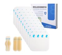 10 pansements hydrocolloïdes cm et 4 patchs talon anti frottement transparent imperméable autoadhésif non adhésif stérile hydrogel ampoules escarres acné coupures pied doigt