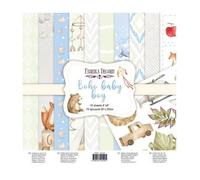 10 papiers scrapbooking 20 x 20 cm FABRIKA DECORU BOHO BABY BOY