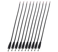 10 Paquet 3.5Mm X 1.35Mm DC Prise Mâle D'Alimentation Jack Vers Nu ExtréMité Ouverte Natte Cordon de Câble 3.5X1.35Mm pour Puissance