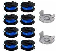 10 Paquets Bobine de Rechange pour Coupe-bordure pouce pour, Compatible Avec Ryobi One + AC14RL3A, Coupe-fil Sans Fil (8 Bobines + 2 Capuchons de Coupe)