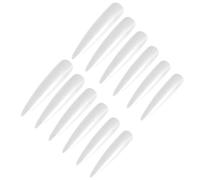 10 Paquets Conseils Faux Ongles Transparents PVC Nail Art | Lot, 10 Sachets, Base Facile, Usage Maison et Entraînement, pour Naturels