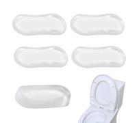 10 Patins Pour De Toilette - 4,5x2,1x0,5Cm Tampon Abattant Wc Avec Adhésif Fort En Silicone,Couvercle De Toilette Tampon Abattant,Patins Pour Abattant WC Pour Les Familles,Hôtels,Scolaires