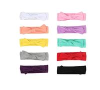 10 PC bébé Bandeaux Bow noueuse Bandeaux pour bébé Tout-petit bébé, mignon bébé Turban