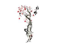 10 Pc Tatouage Ephemere Tigre - Cerisier Japonais En Fleurs - Tatouage Ephemere Corporel Temporaire