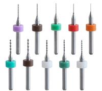 10 pcs 0,3 Mm-1.2 mm Macro en carbure de tungstène forets, PCB de forets, Mini Foret Tige 1/8 pour circuit imprimé, Ambre, Cire d'abeille, pierre brute, Dremel, bijoux, gravure CNC de Poinçonnage