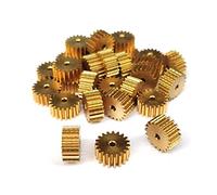 10 pcs 0.5m 10/11/12/13/14 Porte-gains d'engrenage de dents 0.5mod précision en acier de cuivre CNC Pinion Pièces d'outils(2mm,14 Teeth)