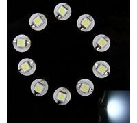10 PCS 0.5W B8.5 Wedge Dashboard LED Light Dashboard Gauge Cluster Indicator Bulb (White Light)
