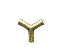 10 PCS 10mm Hose Barb Y Shape 3 Ways Splicer Brass Hosetail Fitting Adapter Coupling Water Fuel