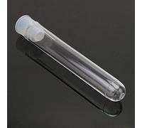10 pcs 12 * 75mm Borosilicate Tubes à essai en plastique dur Sans monture Pyrex et Push Caps Laboratoire Effacer Utile et Pratique Li-ly