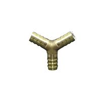 10 PCS 12mm Hose Barb Y Shape 3 Ways Splicer Brass Hosetail Fitting Adapter Coupling Water Fuel