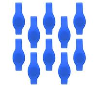 10 PCS 13.56 MHz RFID Madreada Anti Alta temperatura y Anti -silicona Pulsera de silicona Anti Agua Tarjeta IC Para Piscina Control de acceso de la habitación de Sauna y sistemas (Blue)